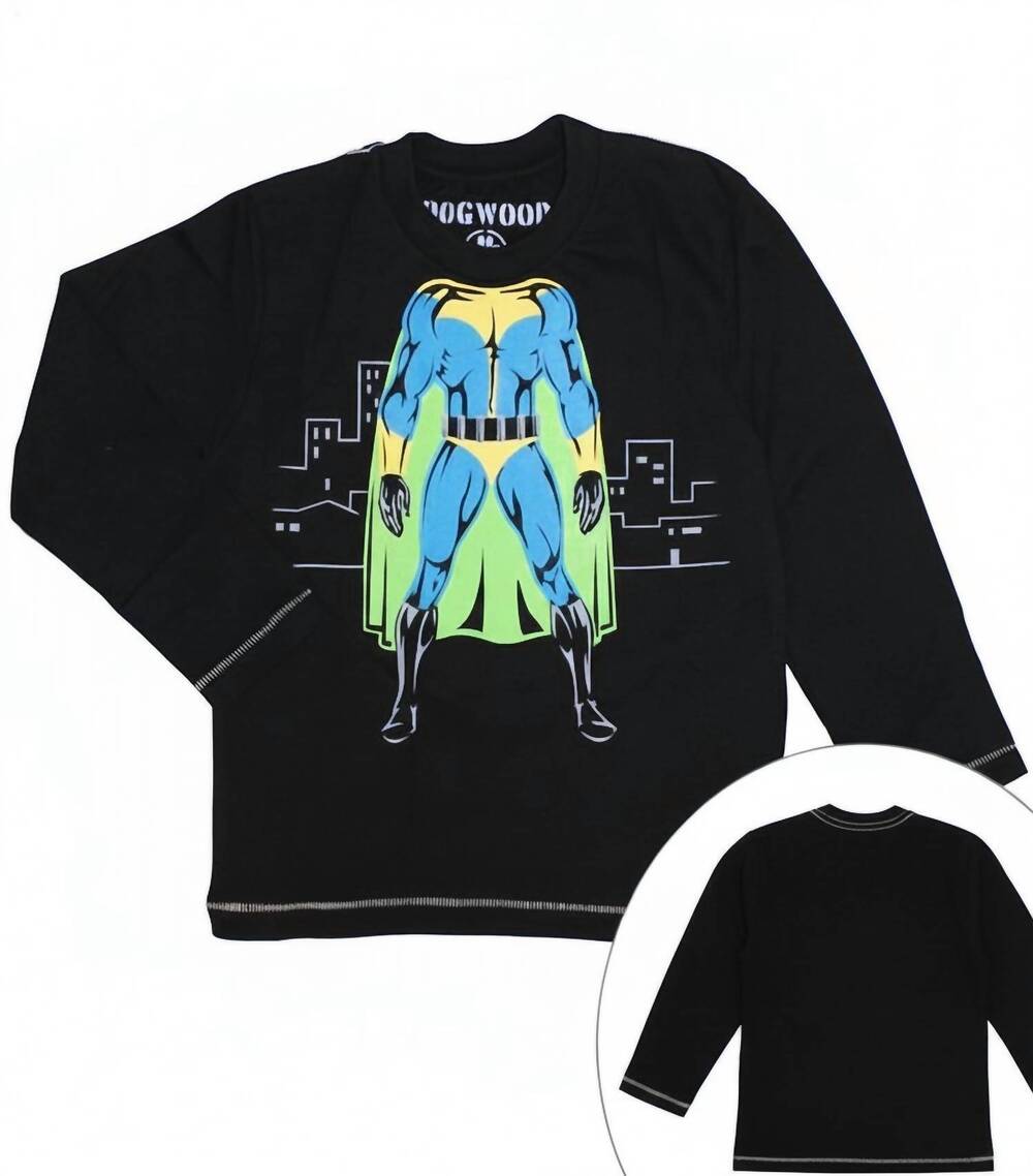 NEW DOGWOOD kids super hero tee in black